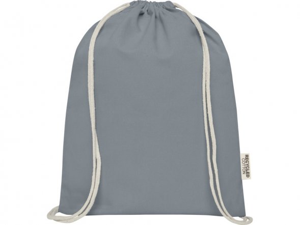 Oregon сумка-кисет из переработанного хлопка, сертифицированного согласно GRS, плотностью 140 г/м² - Серый 