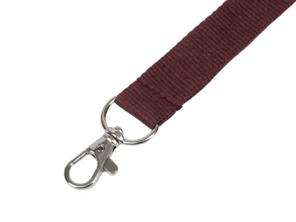 Ланьярд с карабином, бургунди 