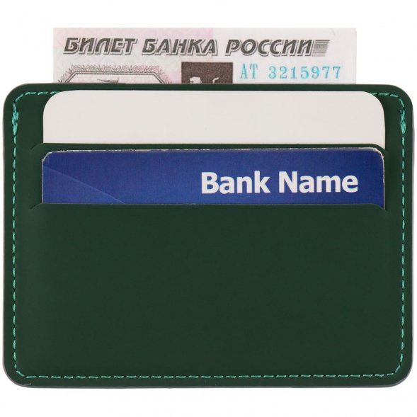 Чехол для карточек Shall Simple, зеленый 