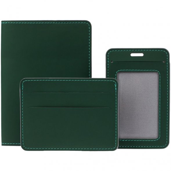 Чехол для карточек Shall Simple, зеленый 