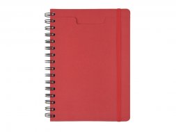 Ежедневник недатированный на гребне А5 Pragmatic, красный