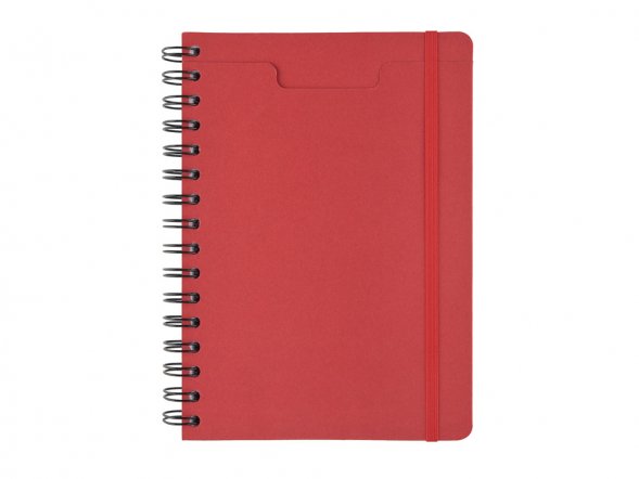 Ежедневник недатированный на гребне А5 Pragmatic, красный 