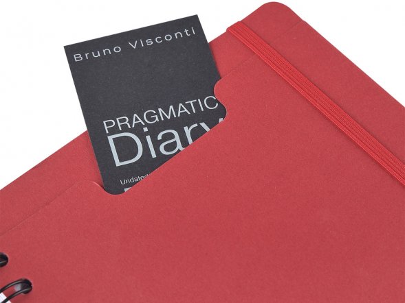 Ежедневник недатированный на гребне А5 Pragmatic, красный 