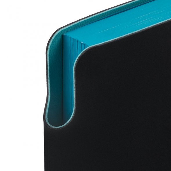 Ежедневник Flexpen Black, недатированный, черный с бирюзовым 