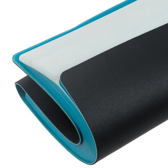 Ежедневник Flexpen Black, недатированный, черный с бирюзовым 