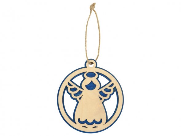 Подвеска деревянная Рождественский ангел 