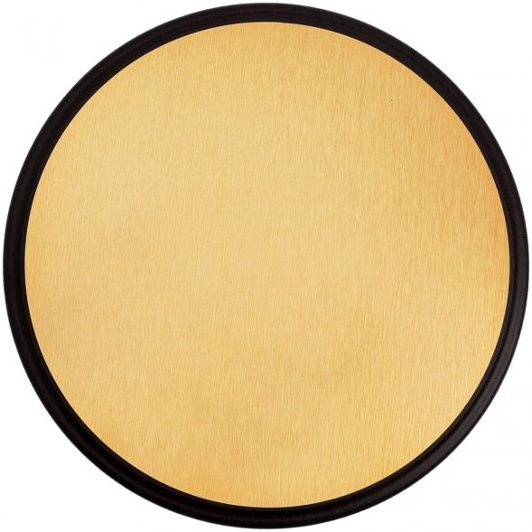 Плакетка Plaque, круглая, венге с золотистой пластиной 