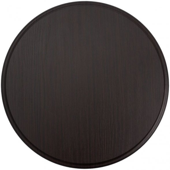 Плакетка Plaque, круглая, венге с золотистой пластиной 