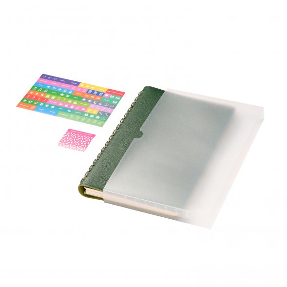 Ежедневник Vista недатированный, зеленый/салатовый 