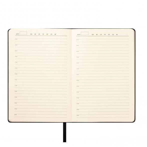 Ежедневник Stella недатированный с магнитом на обложке, черный 