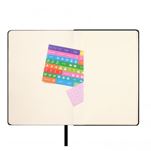 Ежедневник Stella недатированный с магнитом на обложке, черный 