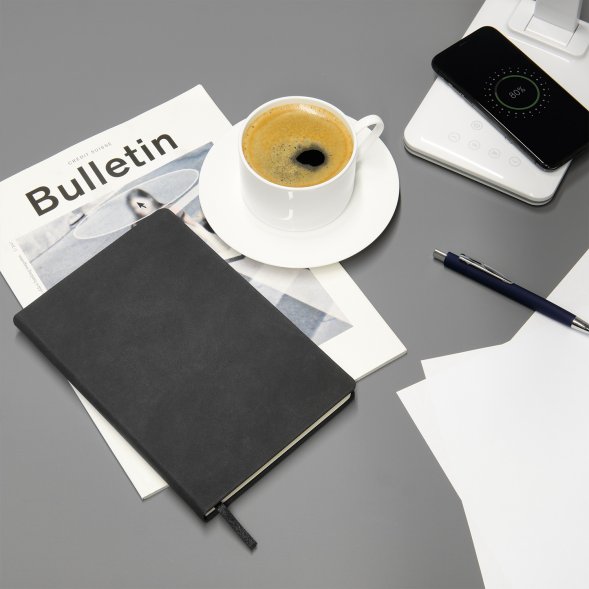 Ежедневник Stella недатированный с магнитом на обложке, черный 