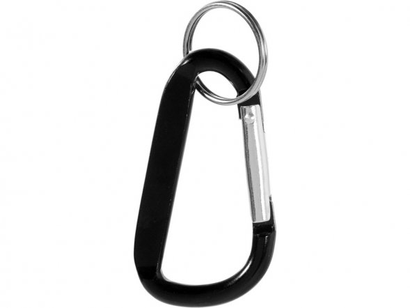 Timor брелок с карабином из переработанного алюминия, сертифицированного по стандарту RCS - Черный 
