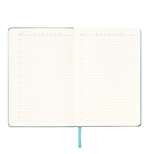 Ежедневник Spark недатированный, лазурный (без упаковки, без стикера, с серой подложкой) 