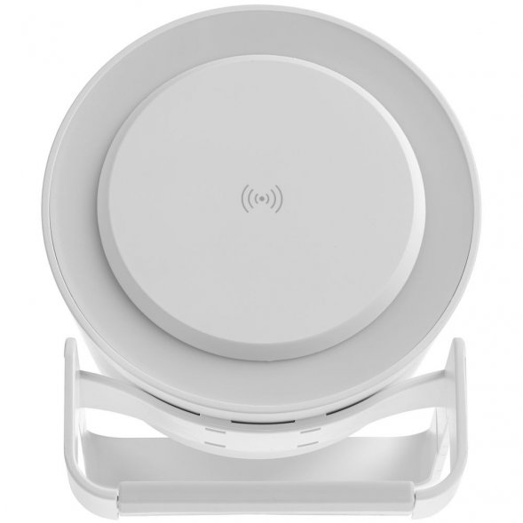 Лампа с колонкой и беспроводной зарядкой moonLight, белая 