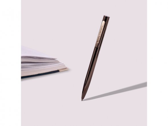 Ручка Firenze шариковая автоматическая, вороненая сталь 