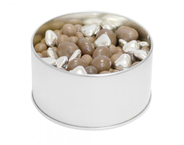 Коробка Pragmax S, круглая, серебристая 