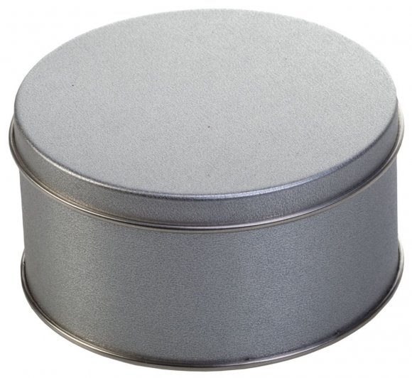 Коробка Pragmax S, круглая, серебристая 
