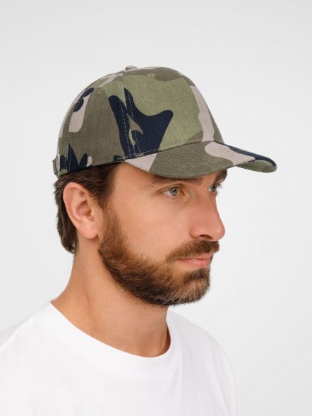 Бейсболка Buffalo, зеленый камуфляж 