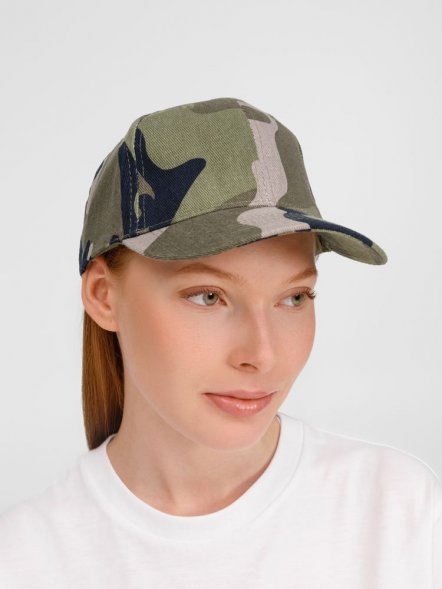 Бейсболка Buffalo, зеленый камуфляж 