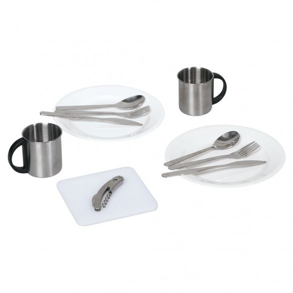 Набор для пикника Fridag на 2 персоны, серый с голубым 