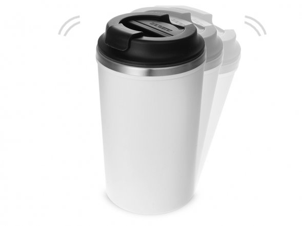 Герметичная термокружка на присоске Kick, 350 мл, белый (Р) 