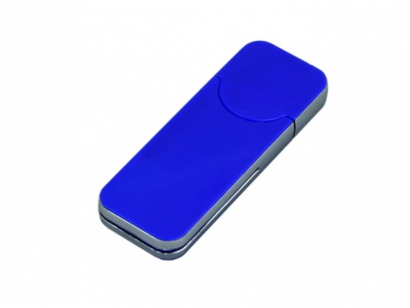 USB-флешка на 4 Гб в стиле I-phone, прямоугольнй формы, синий 