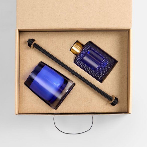 Набор Fragnola, пряная древесина и кардамон, темно-синий 