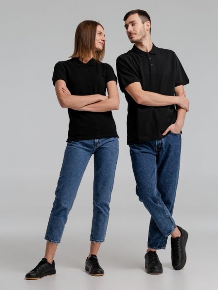 Рубашка поло женская Neptune, черная 