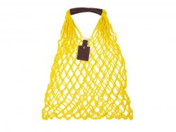 Авоська Dream М old style 15 литров с кожаными ручками, желтый (7)