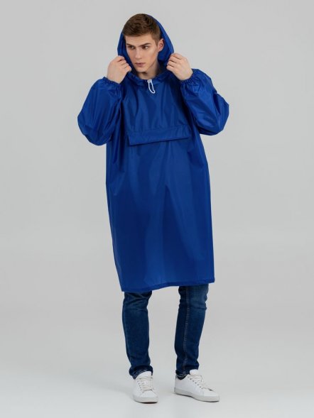 Дождевик-анорак Alatau, ярко-синий, единый размер 