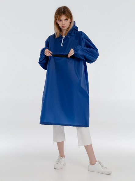 Дождевик-анорак Alatau, ярко-синий, единый размер 