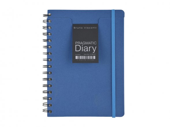 Ежедневник недатированный на гребне А5 Pragmatic, синий 