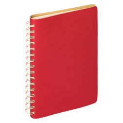 Ежедневник Vista недатированный, красный/бежевый