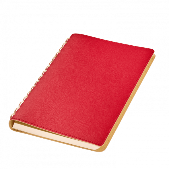 Ежедневник Vista недатированный, красный/бежевый 