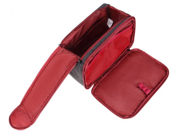 Несессер TORBER, дорожный, чёрный/бордовый, полиэстер 300D, 27 х 17 х 14 см 