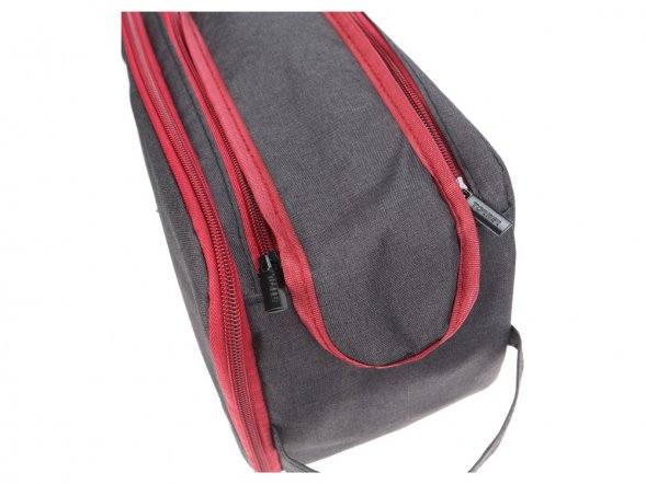 Несессер TORBER, дорожный, чёрный/бордовый, полиэстер 300D, 27 х 17 х 14 см 