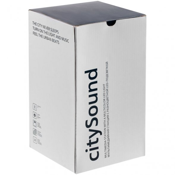 Беспроводная колонка с подсветкой citySound, черная 