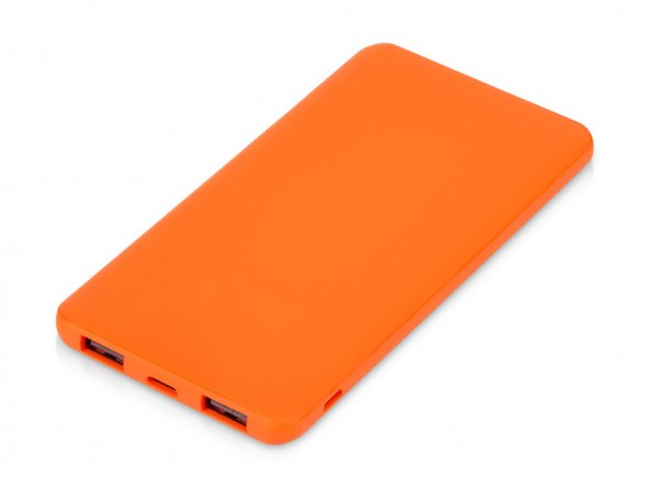 Подарочный набор c пластиковой ручкой, повербанком С1, 5000 mAh, оранжевый 