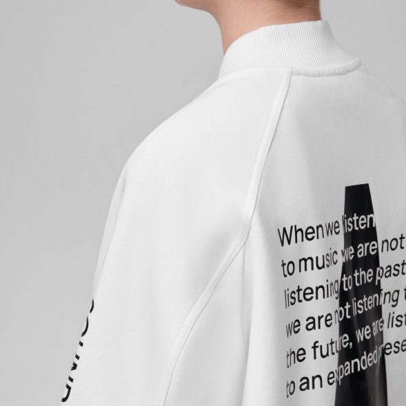 Толстовка на молнии TORRES белая Music 