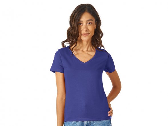 Футболка Heavy Super Club женская с V-образным вырезом, кл. синий 