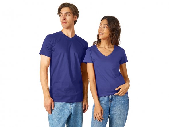 Футболка Heavy Super Club женская с V-образным вырезом, кл. синий 