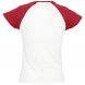 Футболка женская Milky 150, белая с красным 