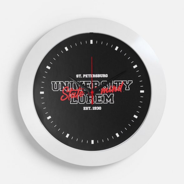 Часы настенные Vivid Large, белые 