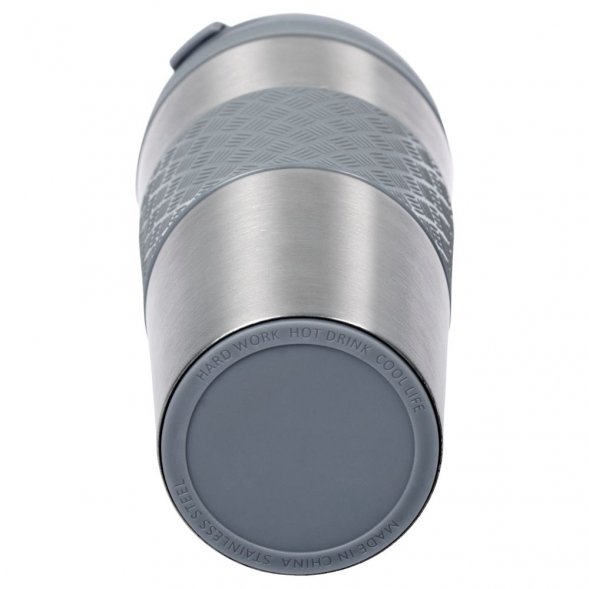 Термостакан Hard Work, вакуумный, серебристый 