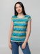 Футболка женская Rayet Lady двусторонняя, голубая с зеленым 