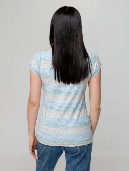 Футболка женская Rayet Lady двусторонняя, голубая с зеленым 