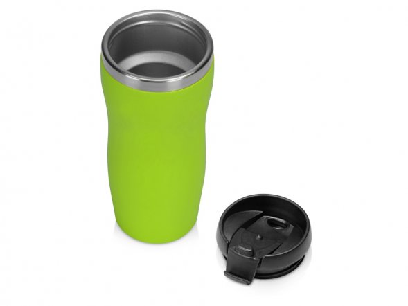 Термокружка Mony Steel 350 мл, soft touch, зеленое яблоко 