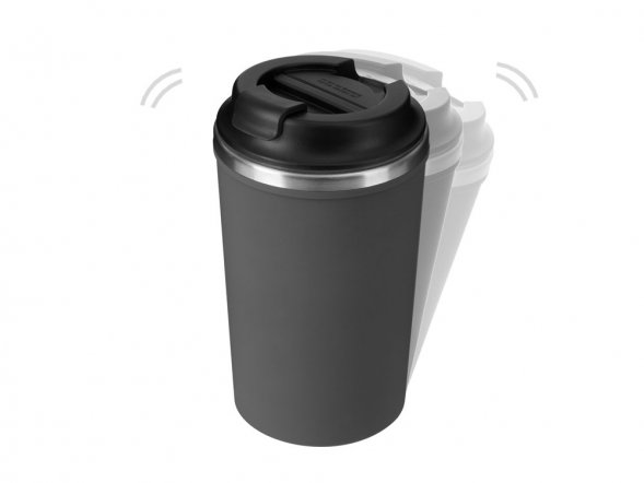 Герметичная термокружка на присоске Kick, 350 мл, серый 