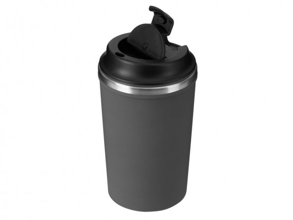 Герметичная термокружка на присоске Kick, 350 мл, серый 